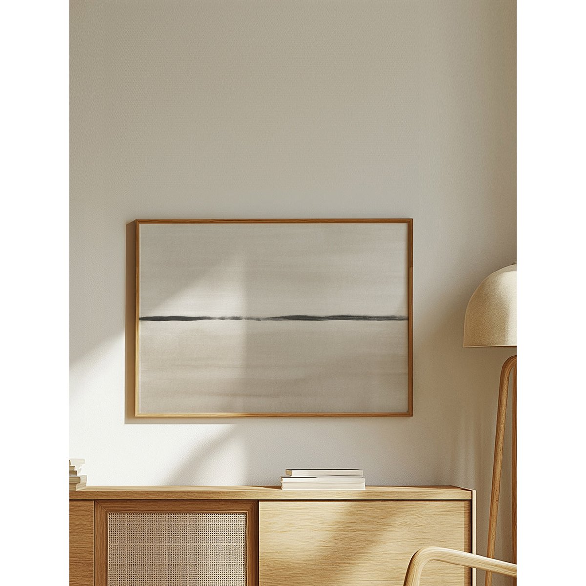 Affiche avec tableau décoratif, 70 x 50 cm beige, HANNUN