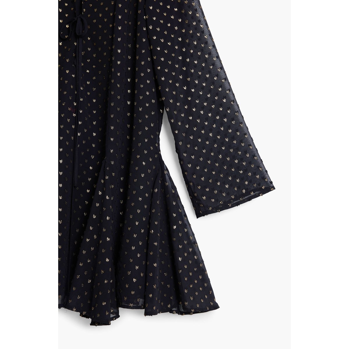 Robe courte en plumetis noir, DESIGUAL