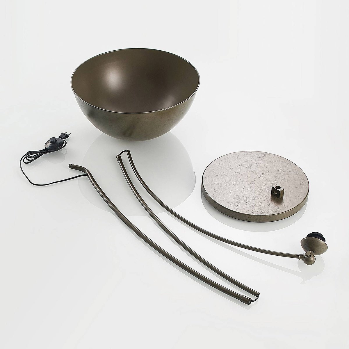 Lampadaire en métal jeunes, Jonera gris foncé, LINDBY
