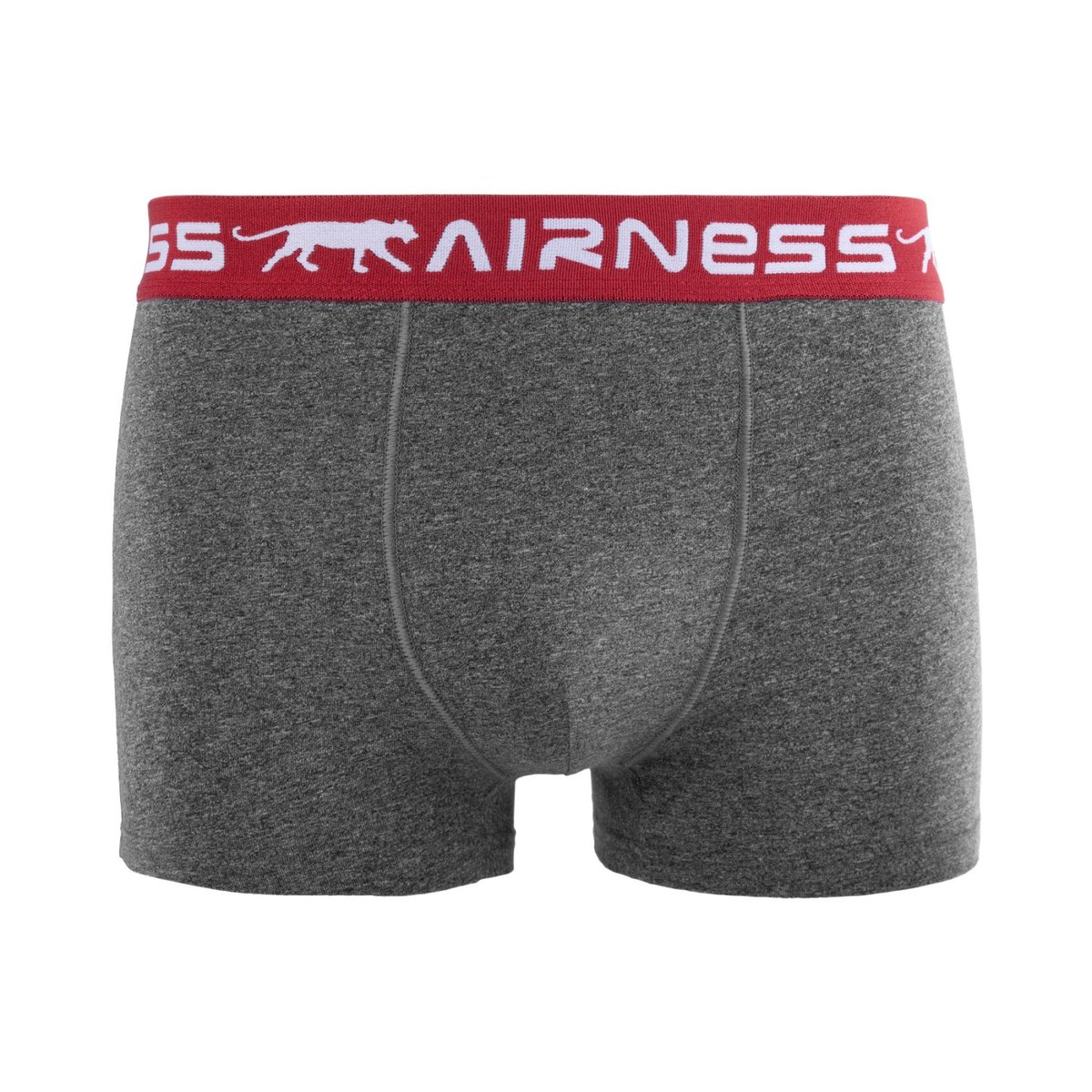 Lot De 5 Boxer Coton noir/rouge/gris, AIRNESS