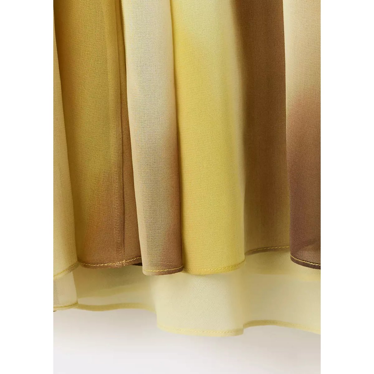 Robe gaze imprimée moutarde, MANGO
