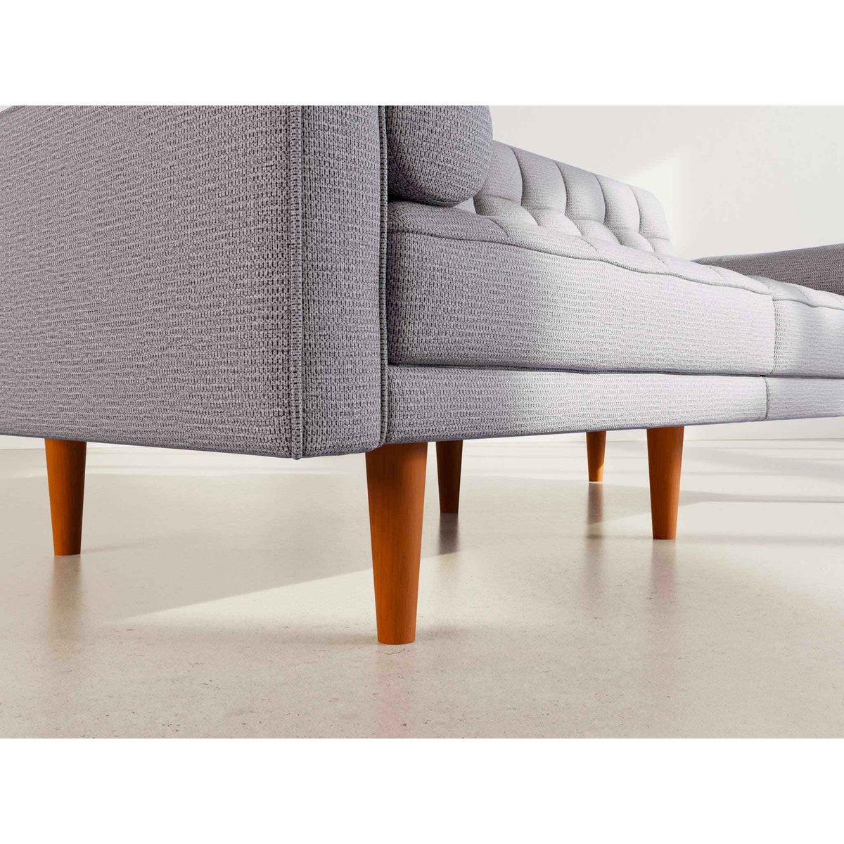 Banquette convertible clic-clac tissu texturé, SUZANNE gris clair, BEST MOBILIER