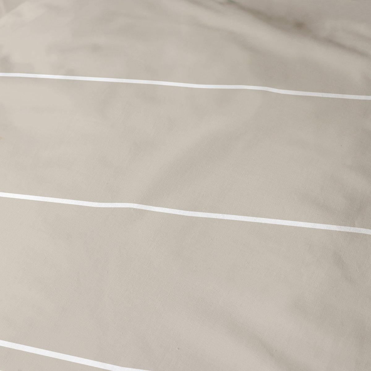 Drap-housse imprimé 100% coton, STRIPES grège, MATT ET ROSE