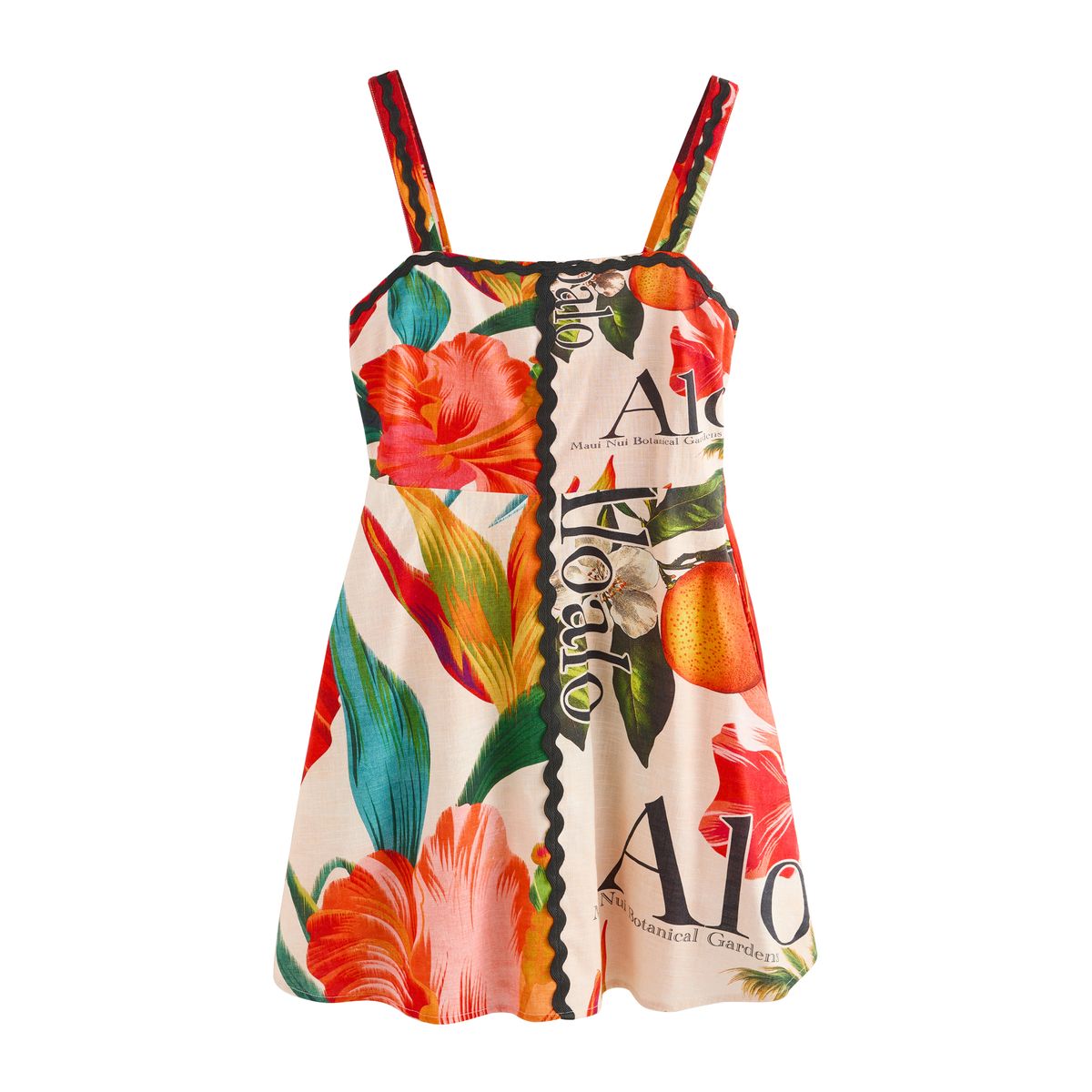 Robe courte imprimé tropical rouge, NEXT