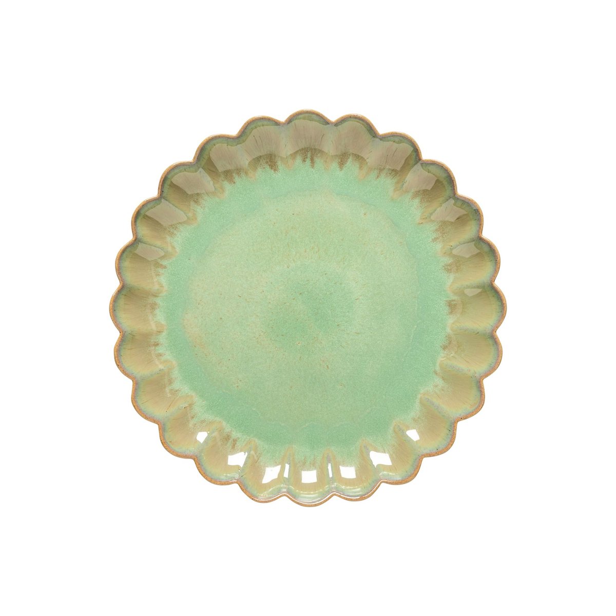 Assiette ronde coupe 28, MARRAKESH eucalyptus, COSTA NOVA
