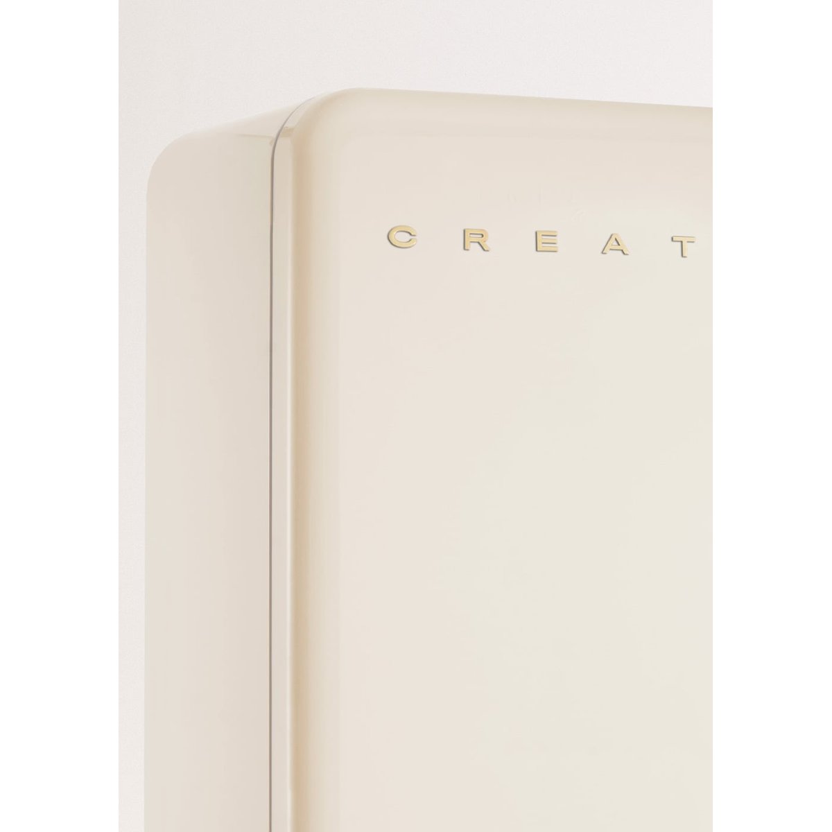 Réfrigérateur style rétro FRIDGE RETRO COMBI 401L blanc cassé/or, CREATE