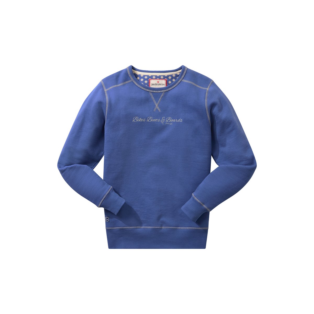 T-shirt à col rond avec motif Bikes, Beats & Boards bleu, JOE BROWNS