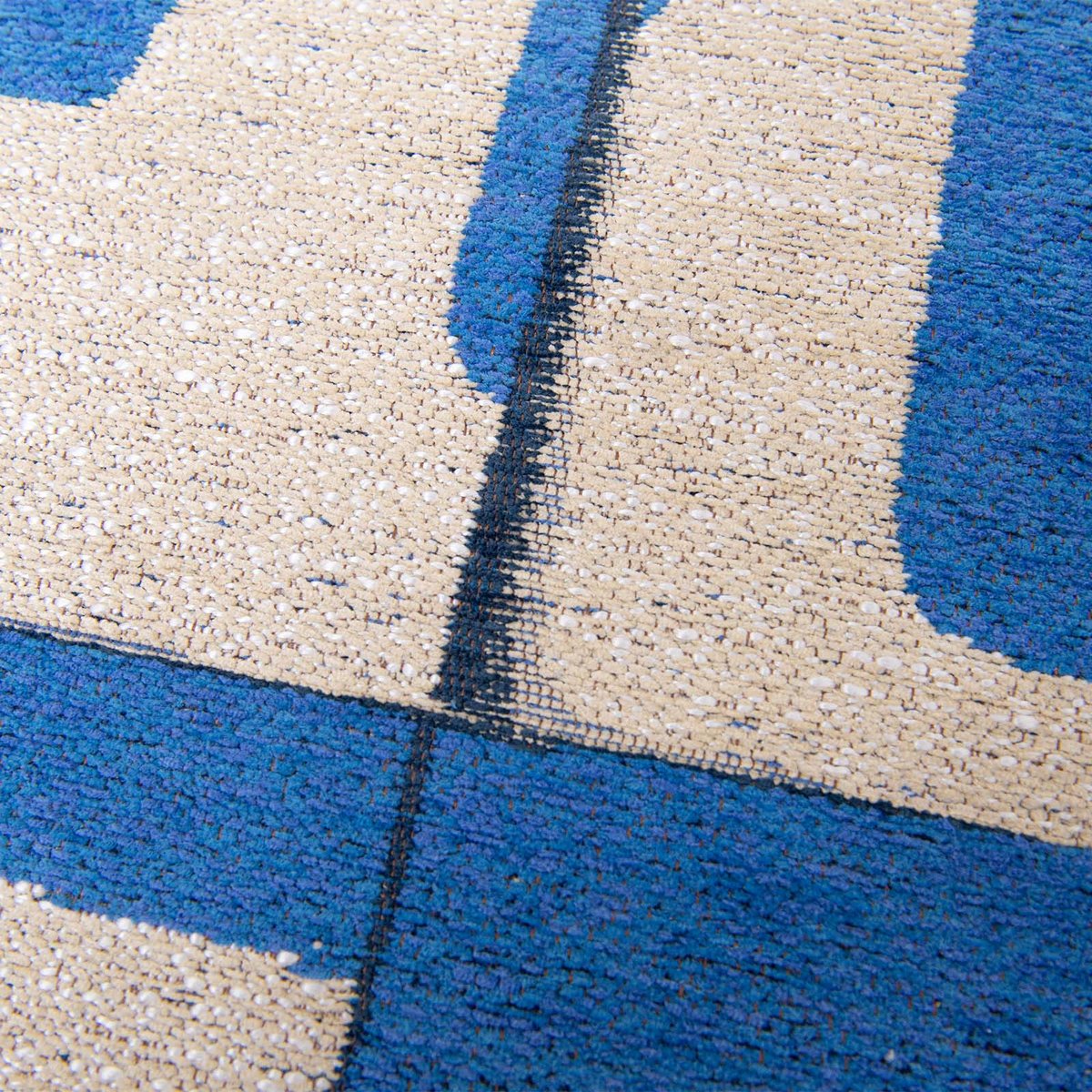 Tapis intérieur/extérieur tissé plat BELL FLOWER bleu, NOVATREND