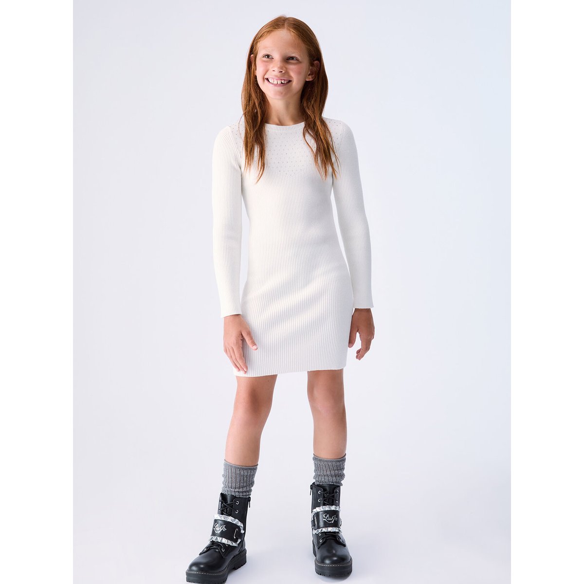 Robe courte en maille blanc, LIU JO