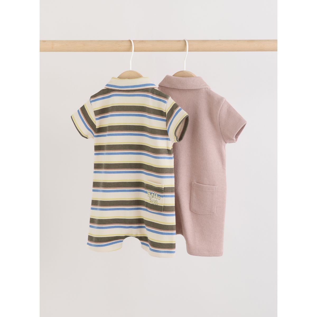 Barboteuse bébé habillée à col, lot de 2 vert multi, NEXT