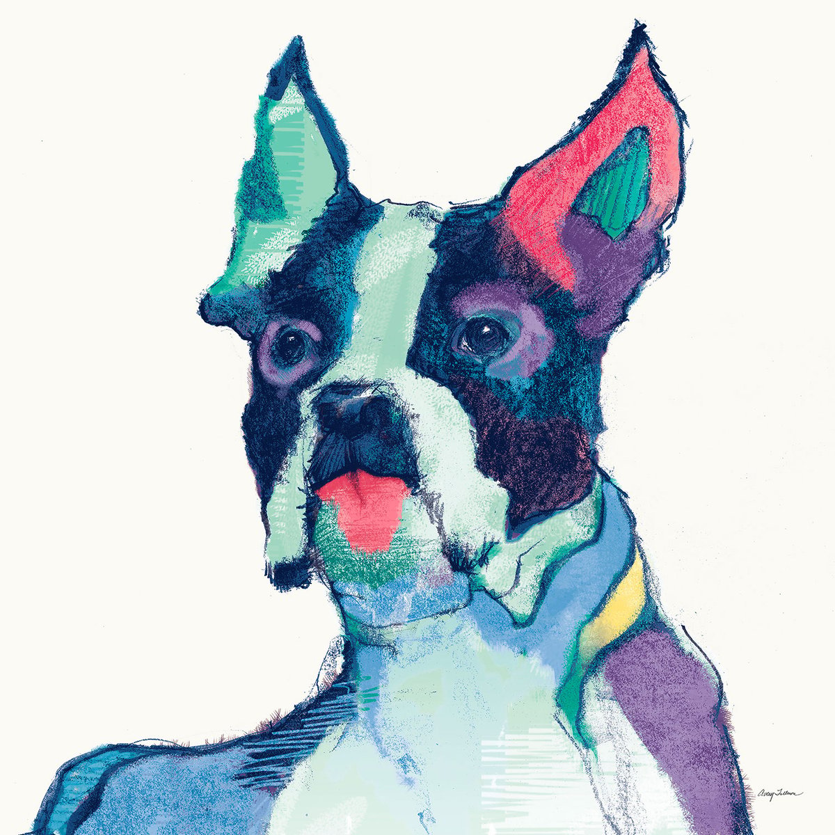 Tableau animaux Bouledogue Ulysse tableau alu dibond, HEXOA