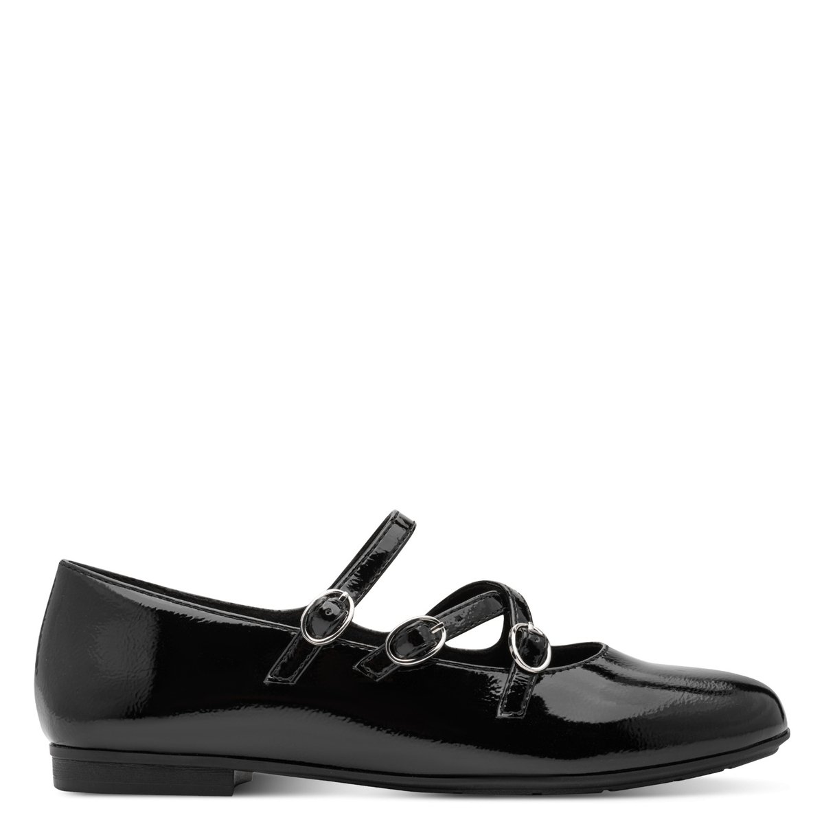 Ballerine coupe ample noir laque, TAMARIS