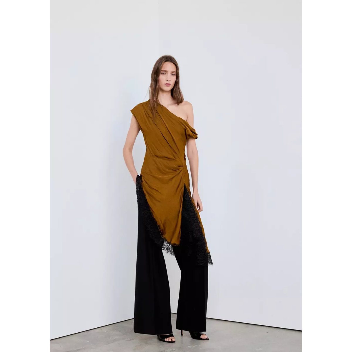BLOUSE RUCHITA-X moutarde, MANGO
