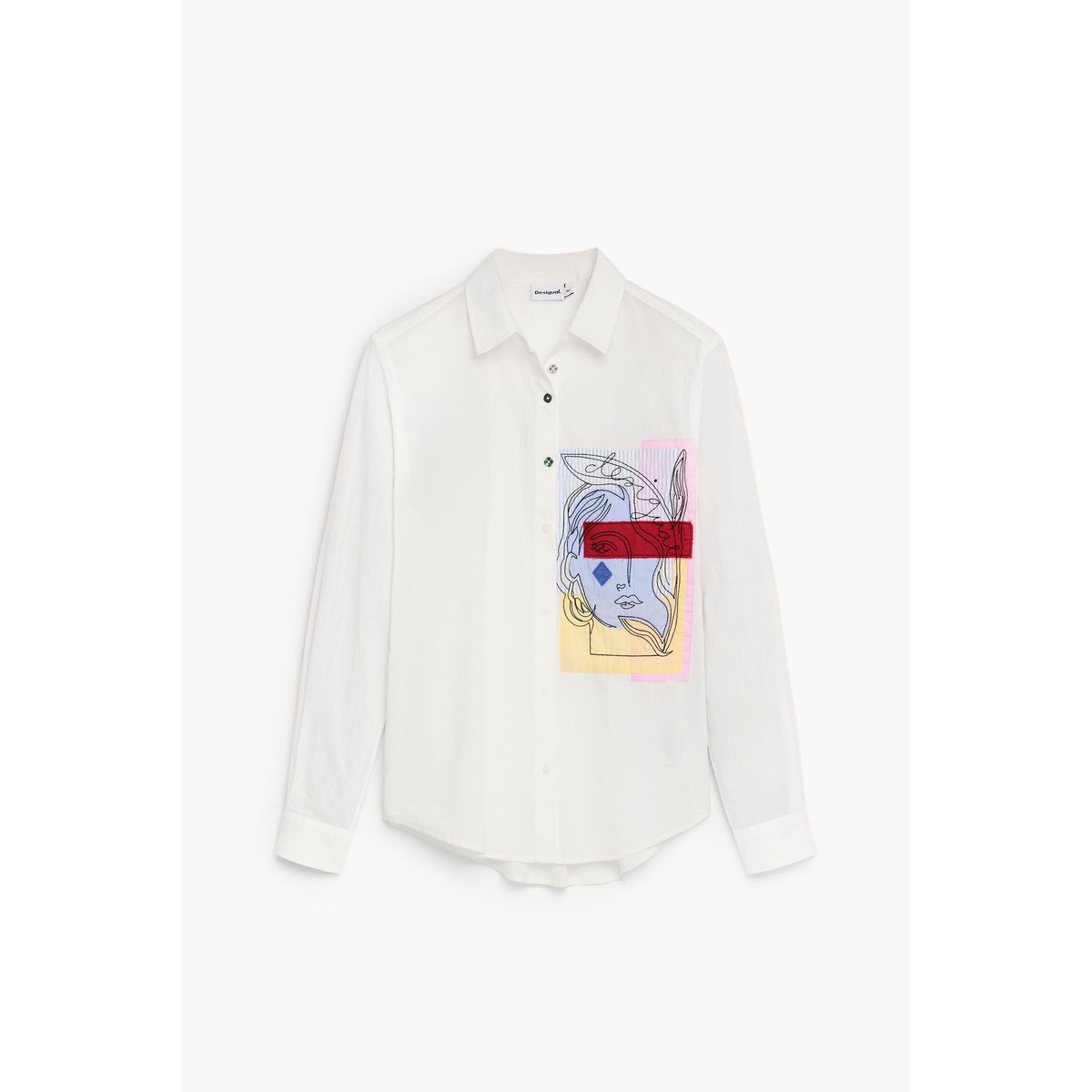 Chemise poche imprimée 100 % coton blanc, DESIGUAL