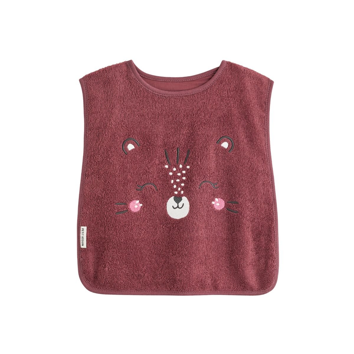 Lot de 2 bavoirs bébé en éponge Léa rose, PETIT BEGUIN