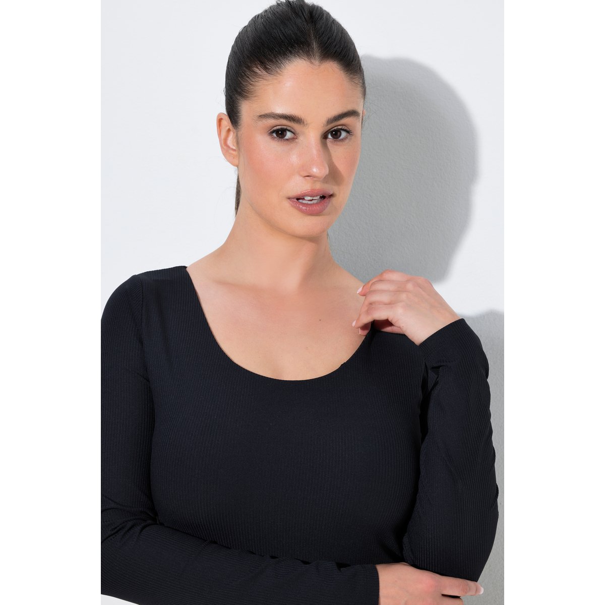 T-shirt avec soutien-gorge noir, ULLA POPKEN