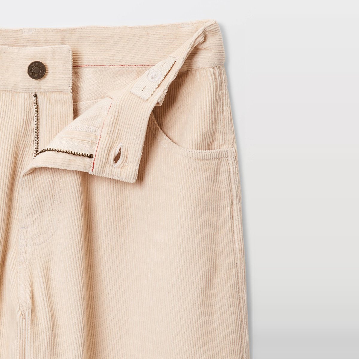 Jean baggy en coton naturel, MONOPRIX
