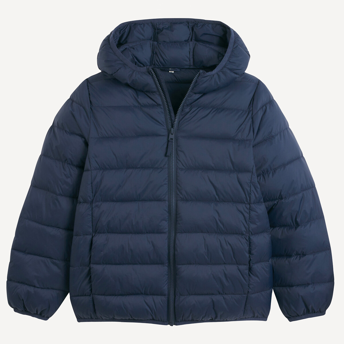 Lichte donsjas met kap marineblauw, LA REDOUTE COLLECTIONS