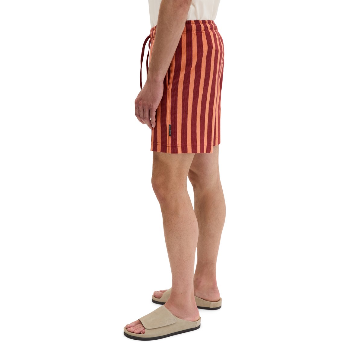 Short en jersey DfC regular avec des bandes de couleur et de structure dunkelrot, MARC O'POLO