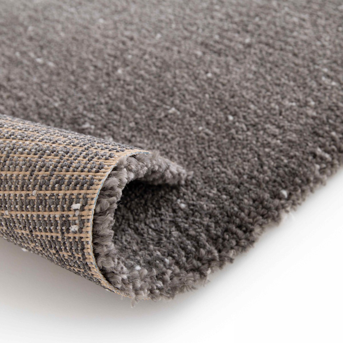 Tapis à poils ras en polypropylène, MANAE gris anthracite, OVIALA