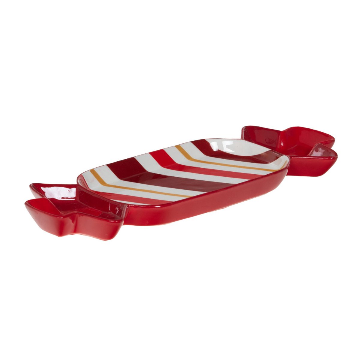 Coupelle crackers en céramique 25x9 cm rouge, AMADEUS