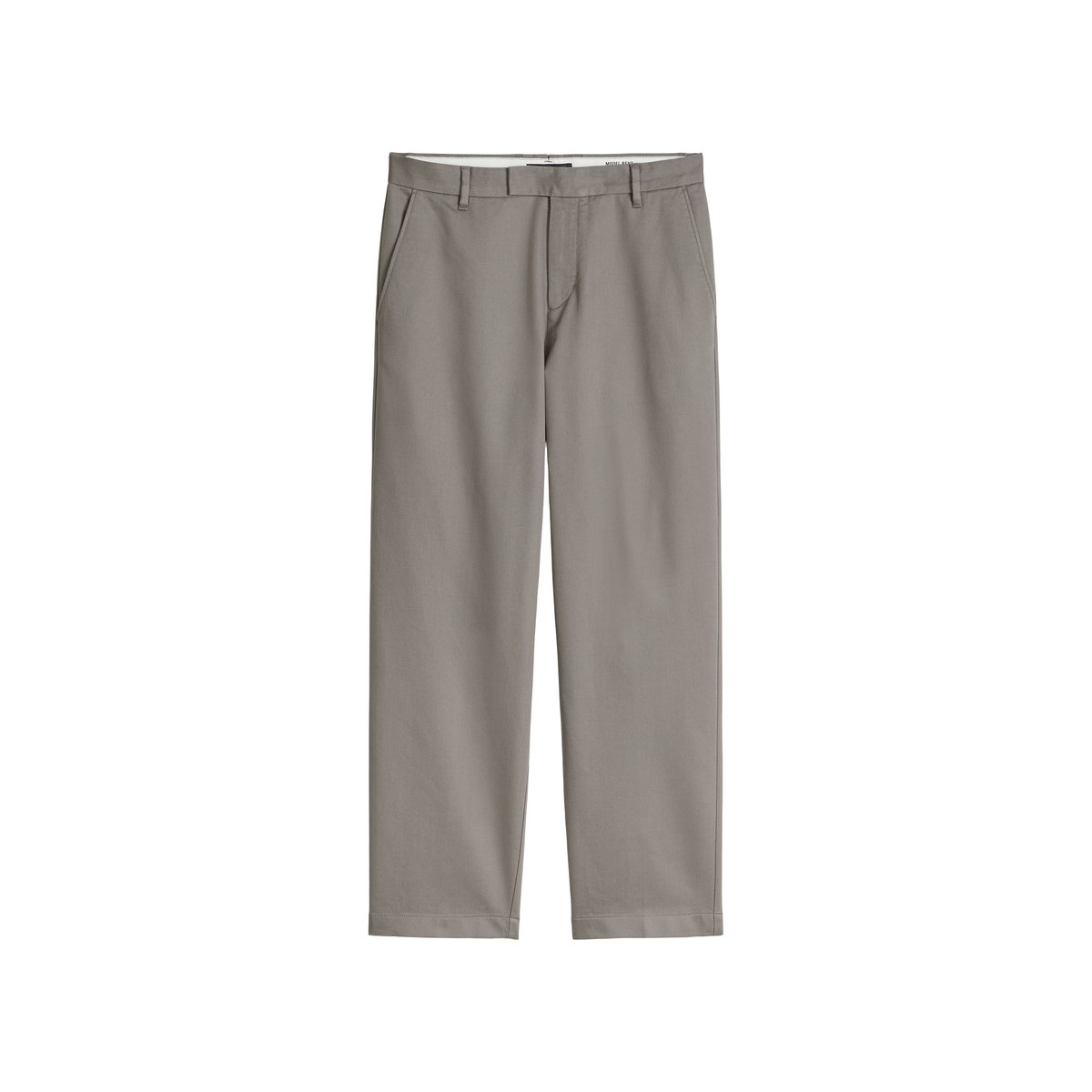 Chino modèle Bent relaxed en satin stretch de coton bio gris, MARC O'POLO