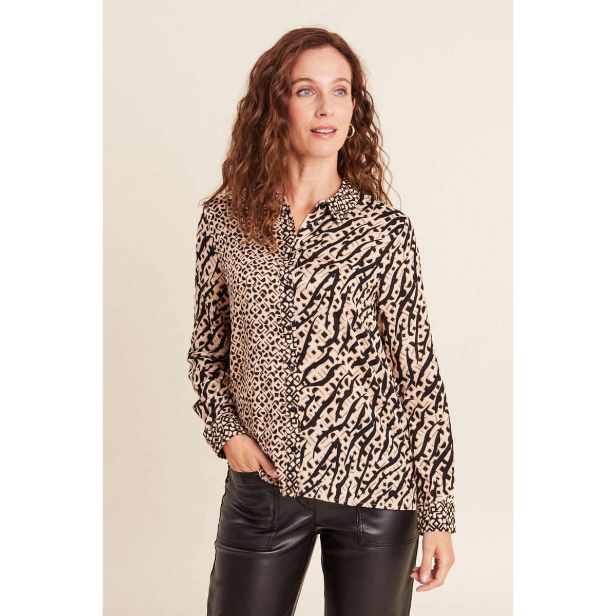 Chemise manches longues beige, BREAL