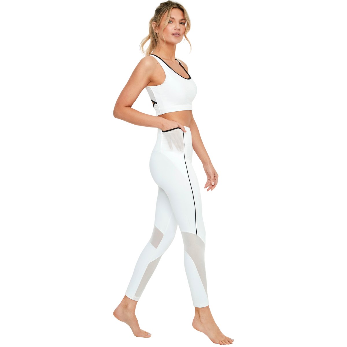 Brassière soutien-gorge de sport coques amovibles TECH ST8 blanc, SELMARK