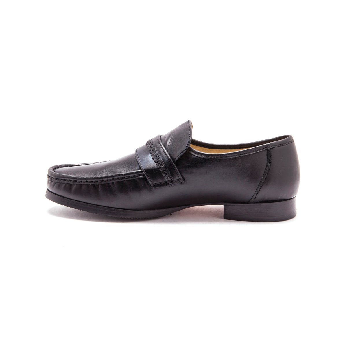 Mocassins Cuir À Aérosemelle®, Grande Largeur noir, PEDICONFORT
