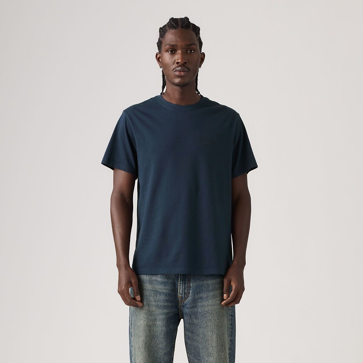 T-shirt manches courtes, logo ton sur ton marine, LEVI'S