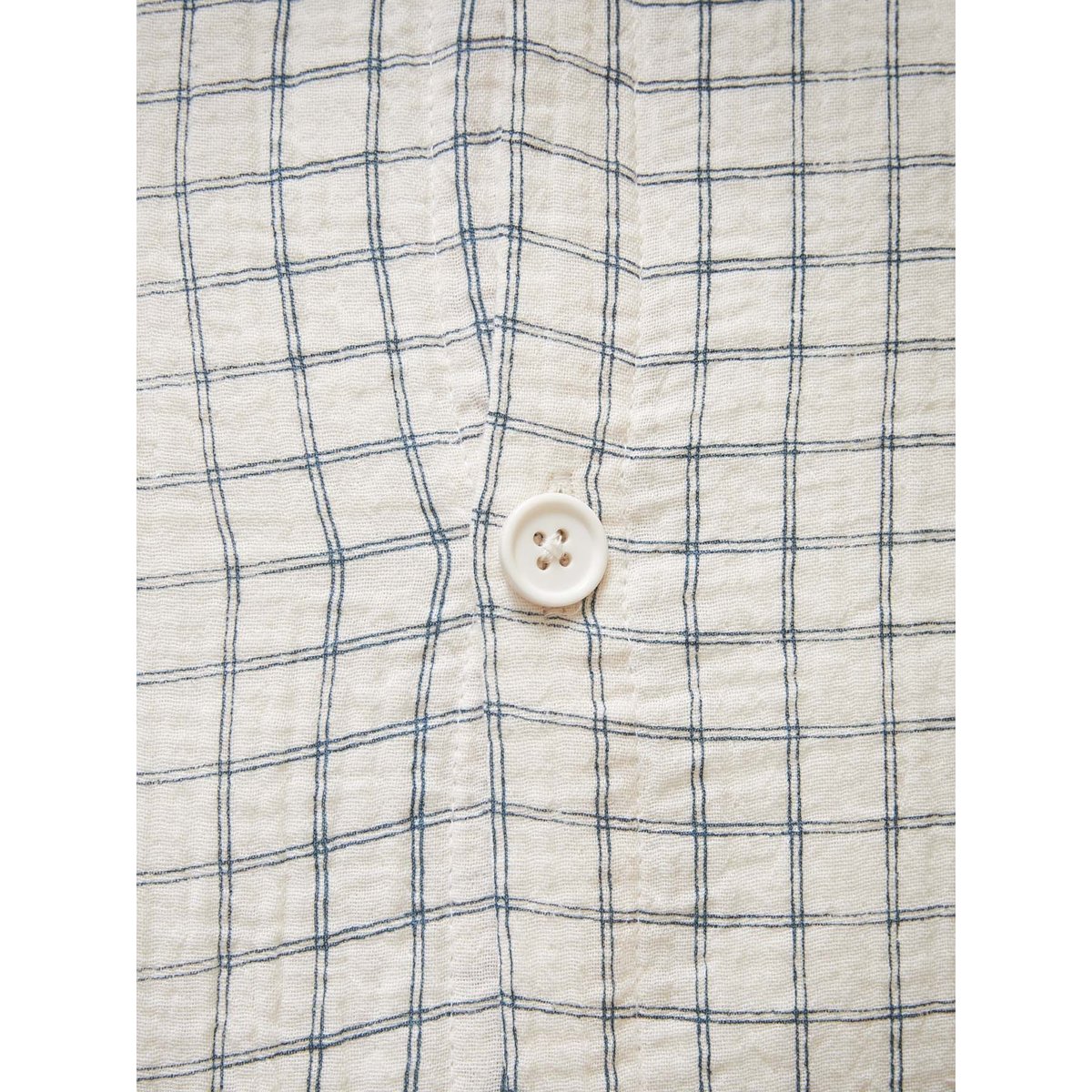 Housse de couette enfant gaze de coton "Carreaux" bleu, CYRILLUS