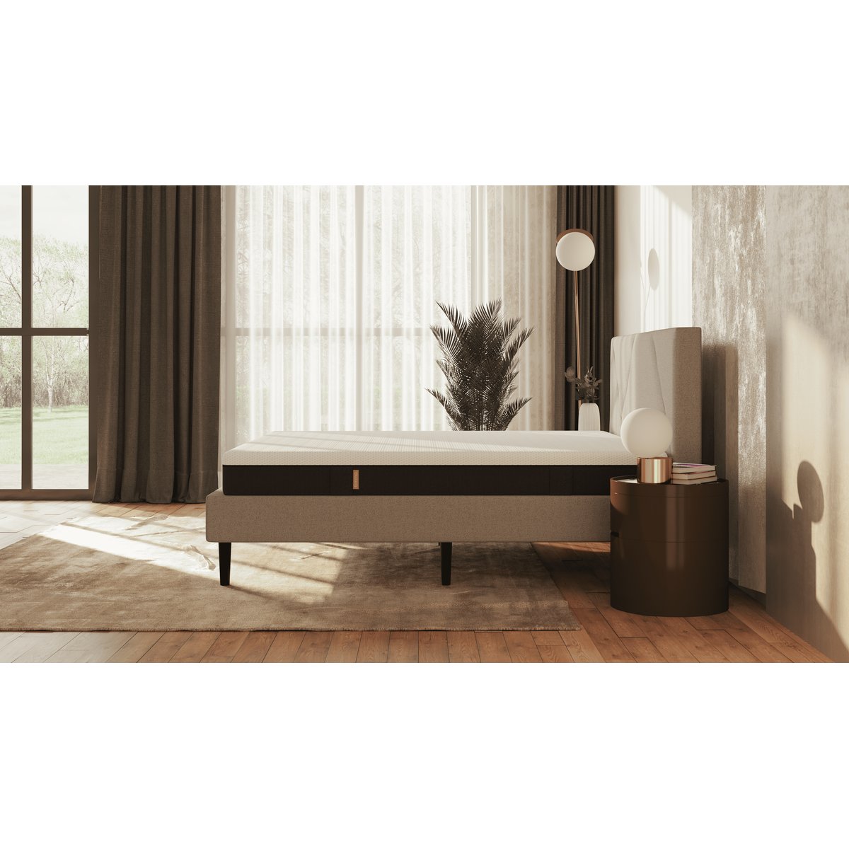 Pack Matelas Original+ + Lit Cocoon Plus blanc/gris, EMMA