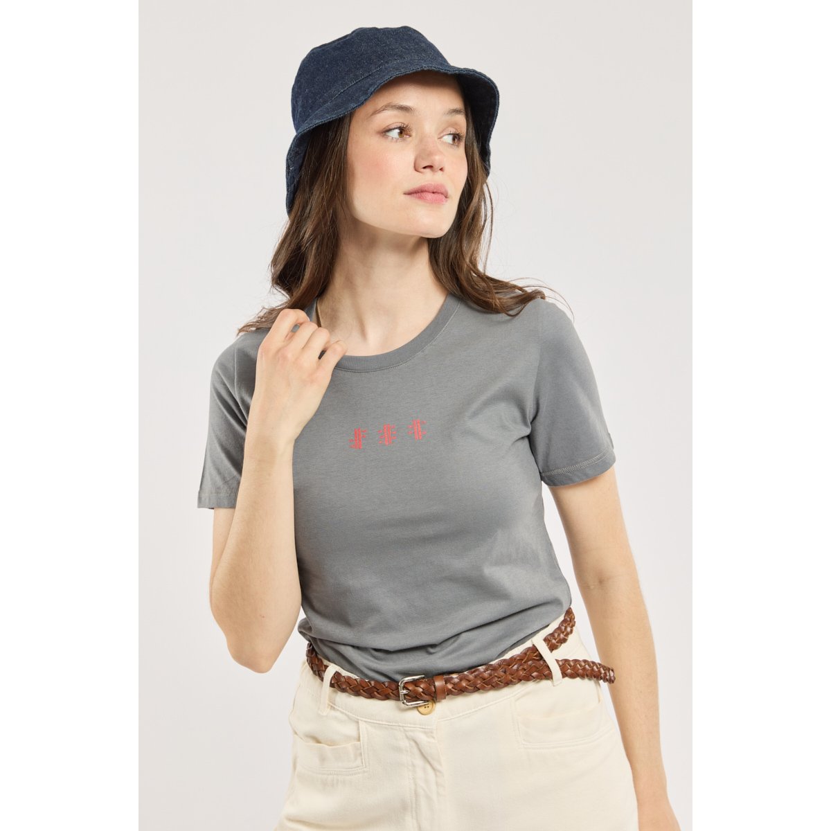 T-shirt - coton gris, ARMOR-LUX