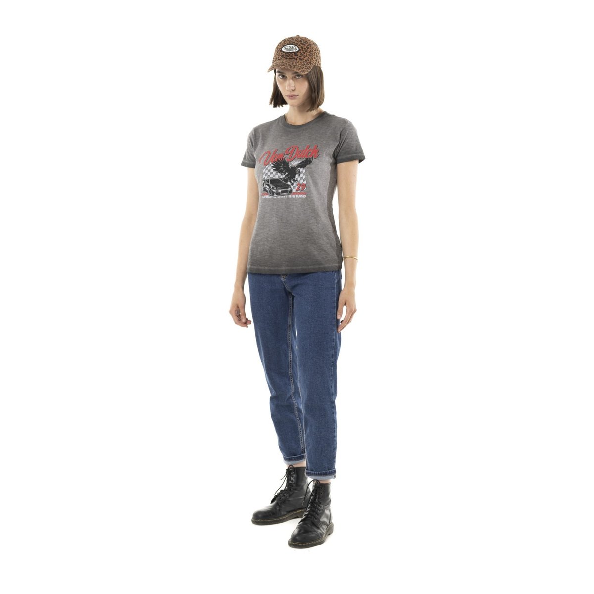 Tee Shirt en coton Fast noir/rouge/blanc, VON DUTCH