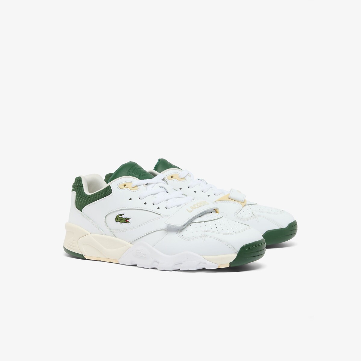 Sneakers Game Trainer Pro homme en cuir blanc-1r5, LACOSTE