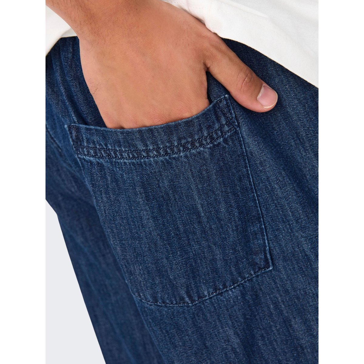 Short En Denim dark blue denim, ONLY & SONS