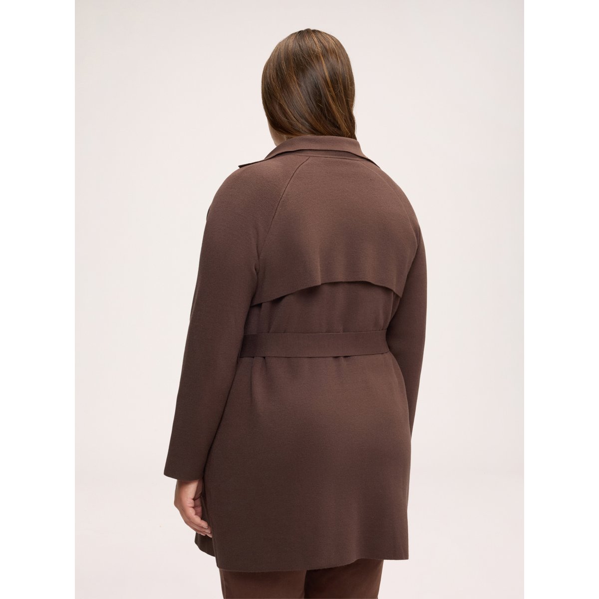 Manteau court avec ceinture marron, FIORELLA RUBINO