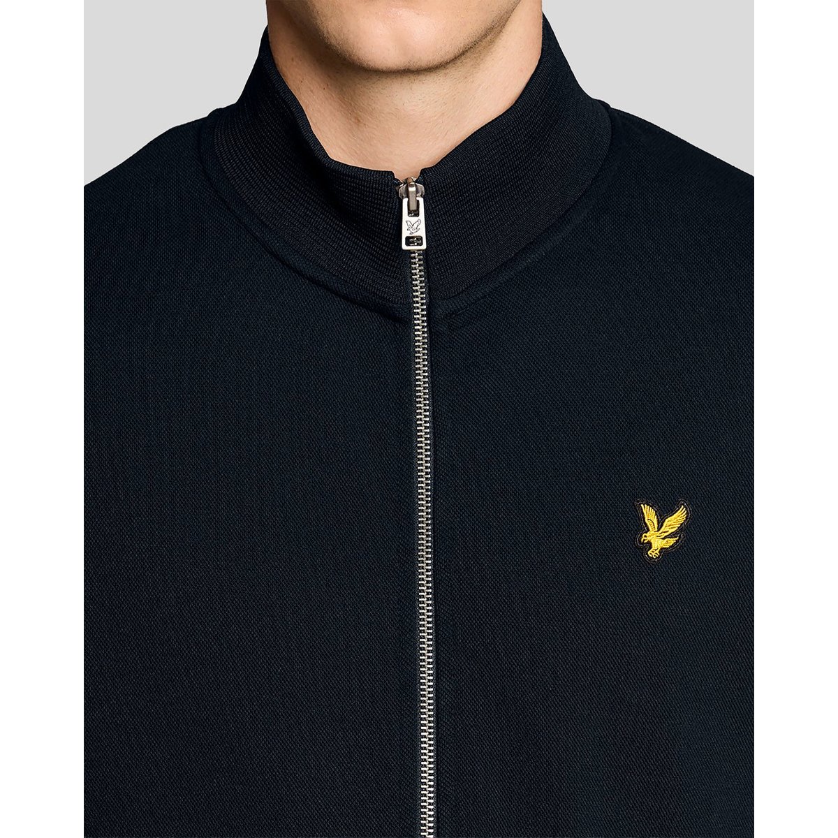 Veste en mélange de coton de survêtement bleu foncé marine, LYLE & SCOTT