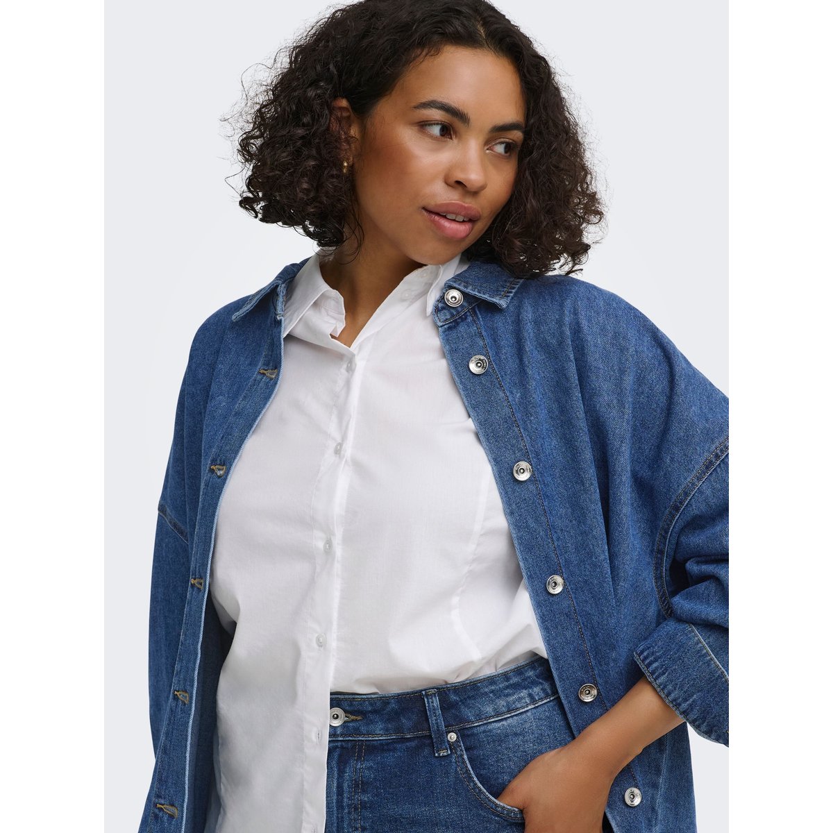 Chemise En Denim medium blue denim, ONLY CARMAKOMA