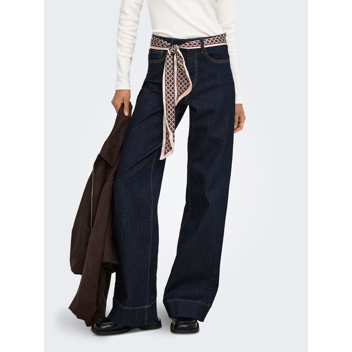 Jean À Jambe Large dark blue denim, ONLY