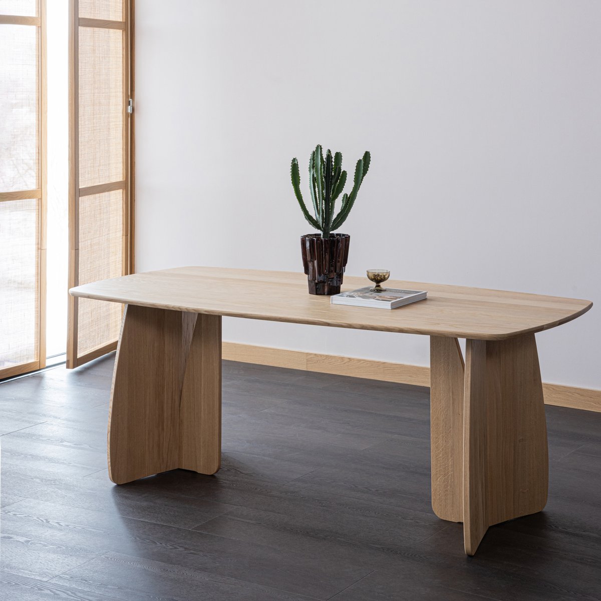 Table à manger en bois de chêne VEERE naturel, WOOOD