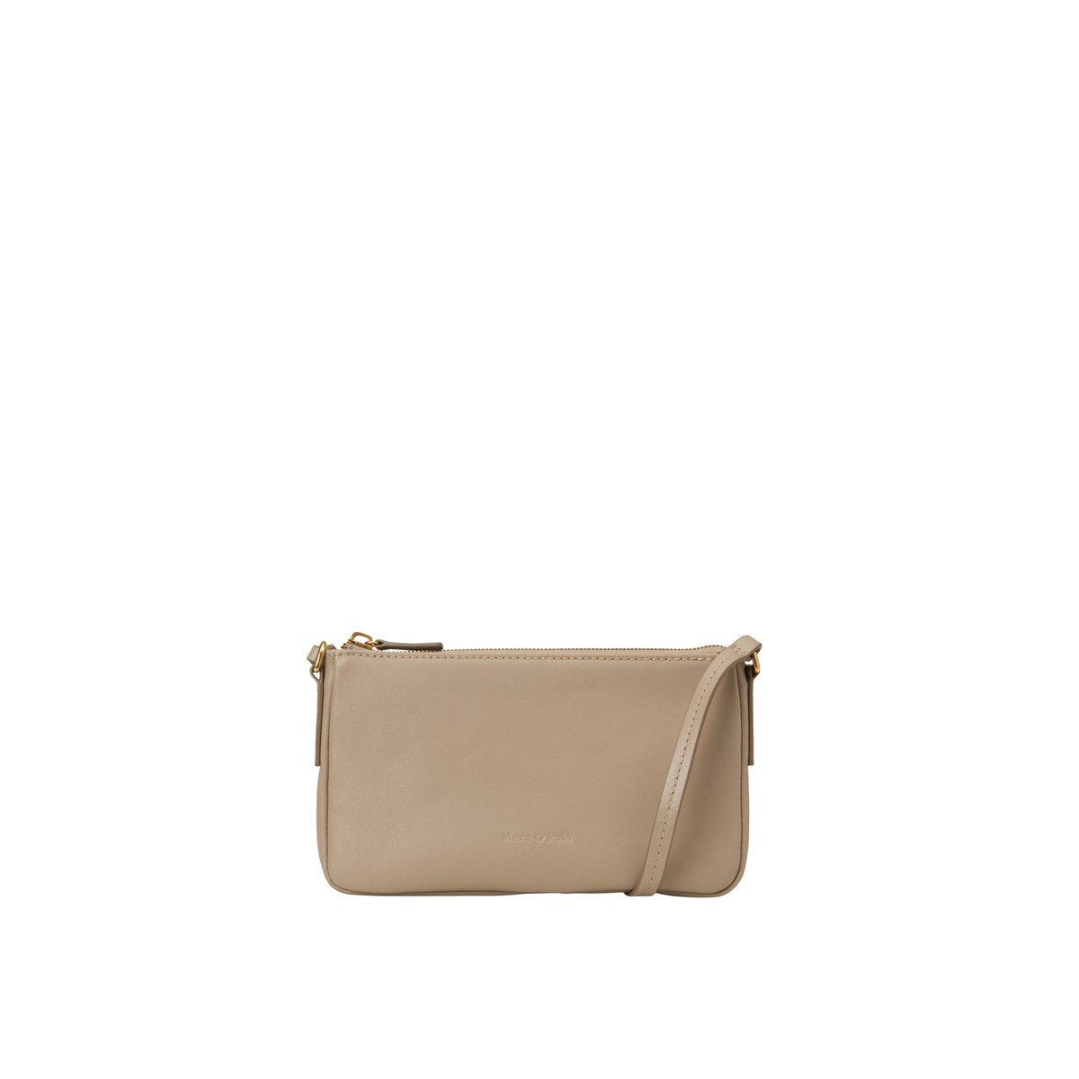 Sac à bandoulière XS, modèle Fuana en cuir de vachette de qualité supérieure taupe, MARC O'POLO