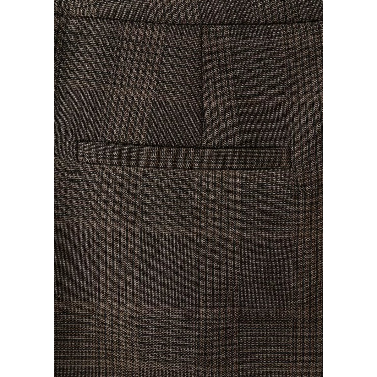 Jupe asymétrique carreaux marron, MANGO