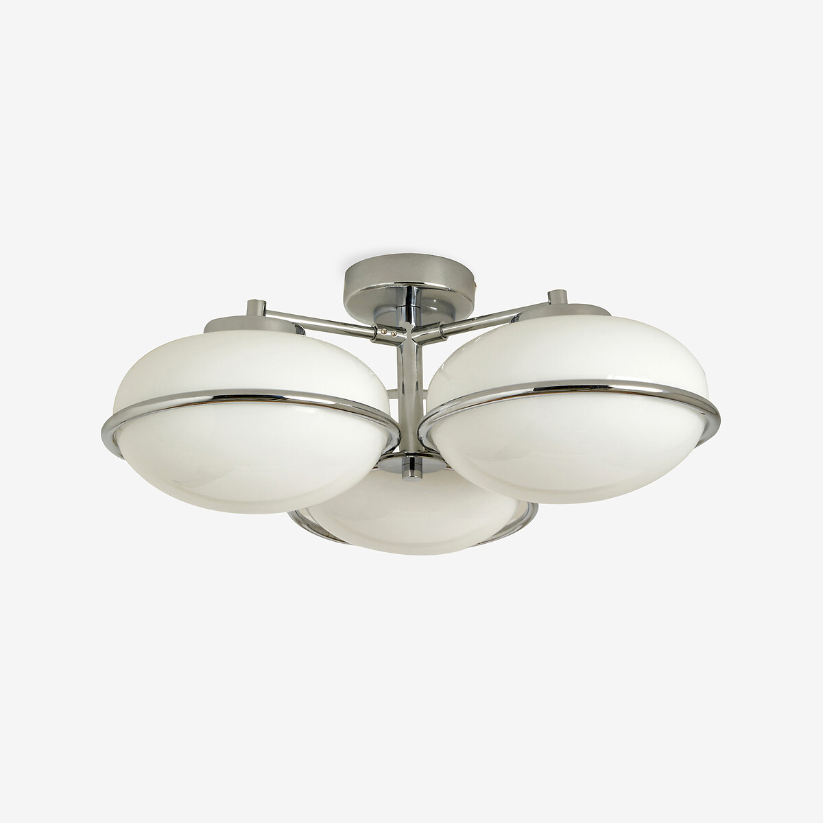 MADE.COM Piper 3-Light Semi-Flush Ceiling Light chrome, MADE