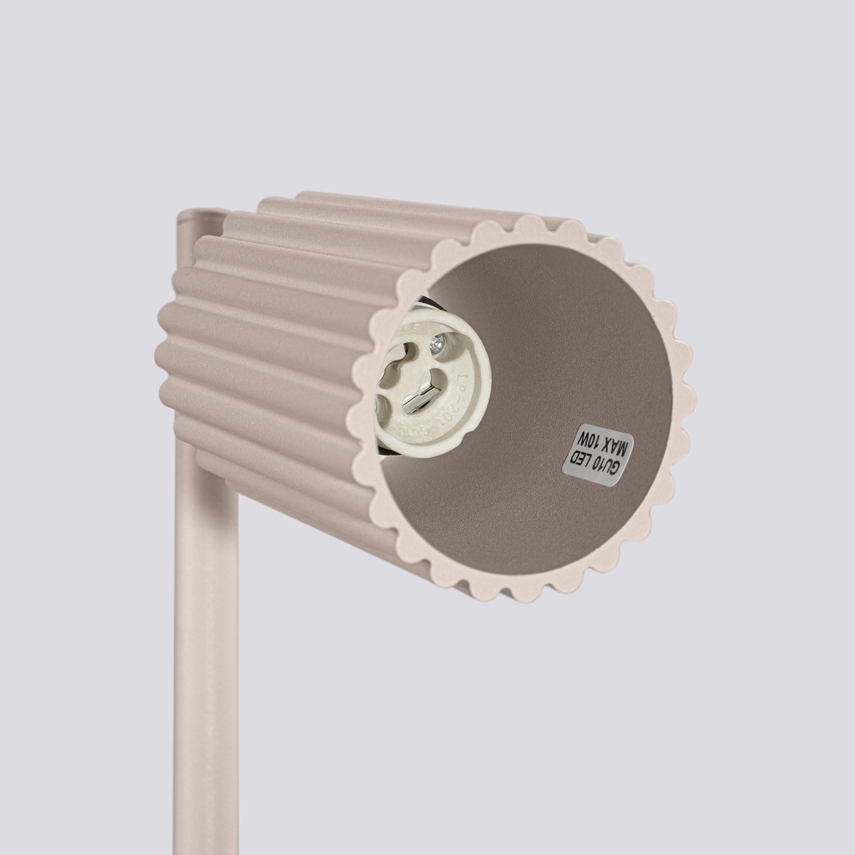 Lampe à poser Aluminium Taupe GU10 1 Karbon marron, EDEN