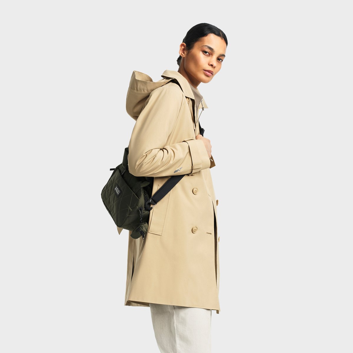 Trench à capuche GORE-TEX beige, AIGLE