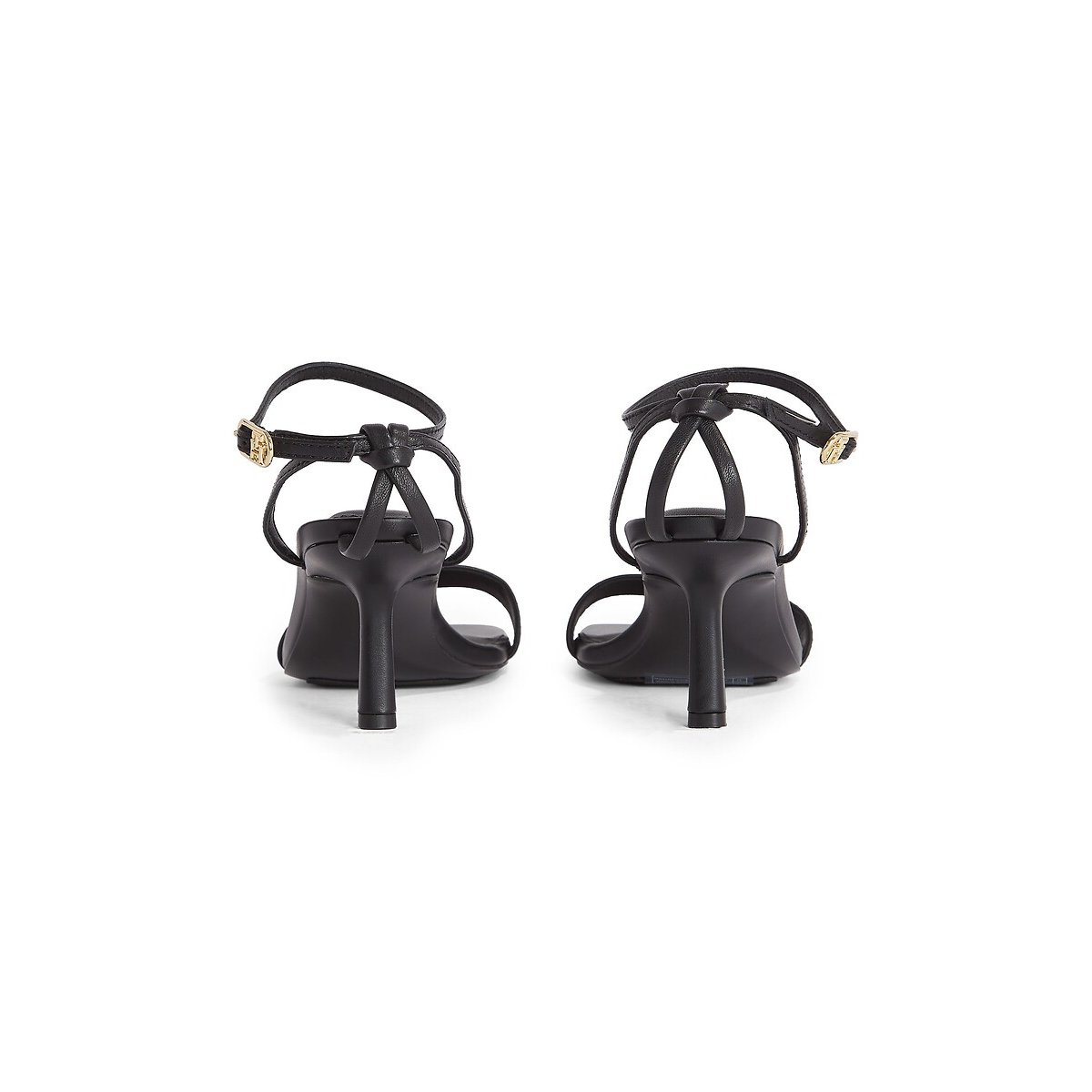 Leather Kitten Heel Sandals black, TOMMY HILFIGER