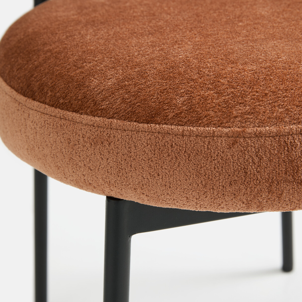 Chaise en métal acier et tissu texturé, SARVIO terracotta, LA REDOUTE INTERIEURS