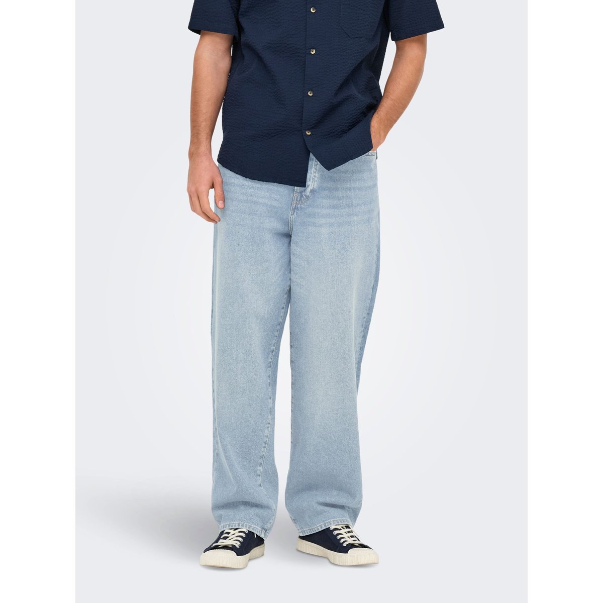 Jean À Coupe Ample light blue denim, ONLY & SONS