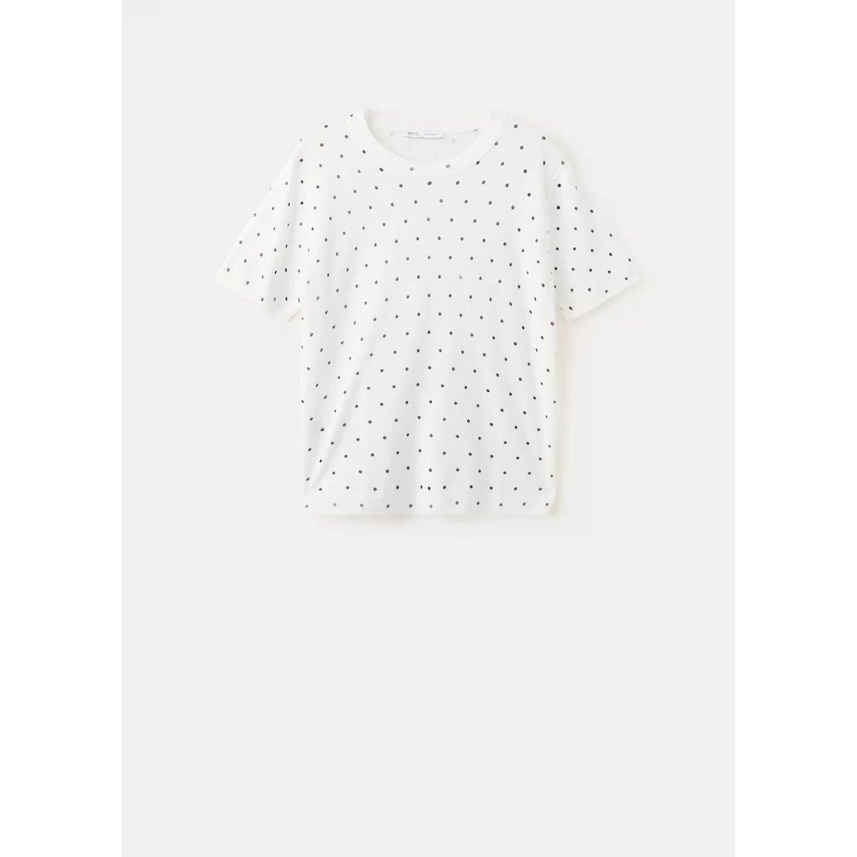 Pull-over maille pois blanc cassé, MANGO